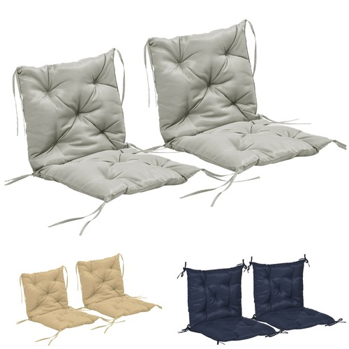 Outsunny 2er set sitzkissen - outsunny, 2er-set